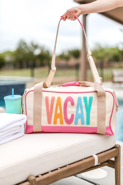 Vacay Me Please Waterproof Duffle Bag - Grind Pretty