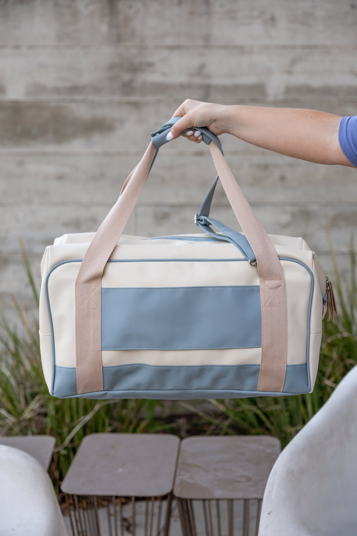 Duffle Bag (Cream / Slate) - Going Places