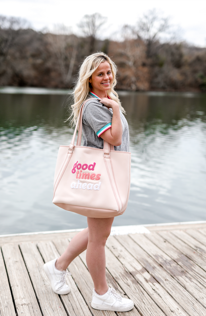 Pink neoprene bag sale