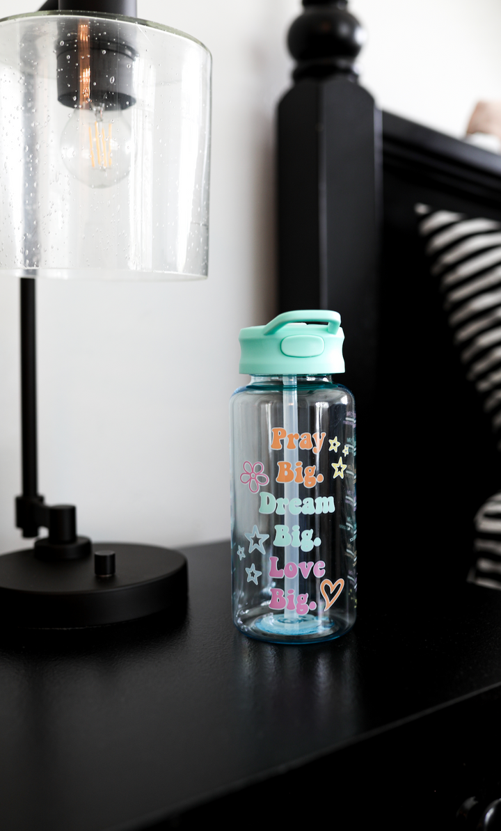 Water Bottle (Mint) - Pray Big. Dream Big. Love Big