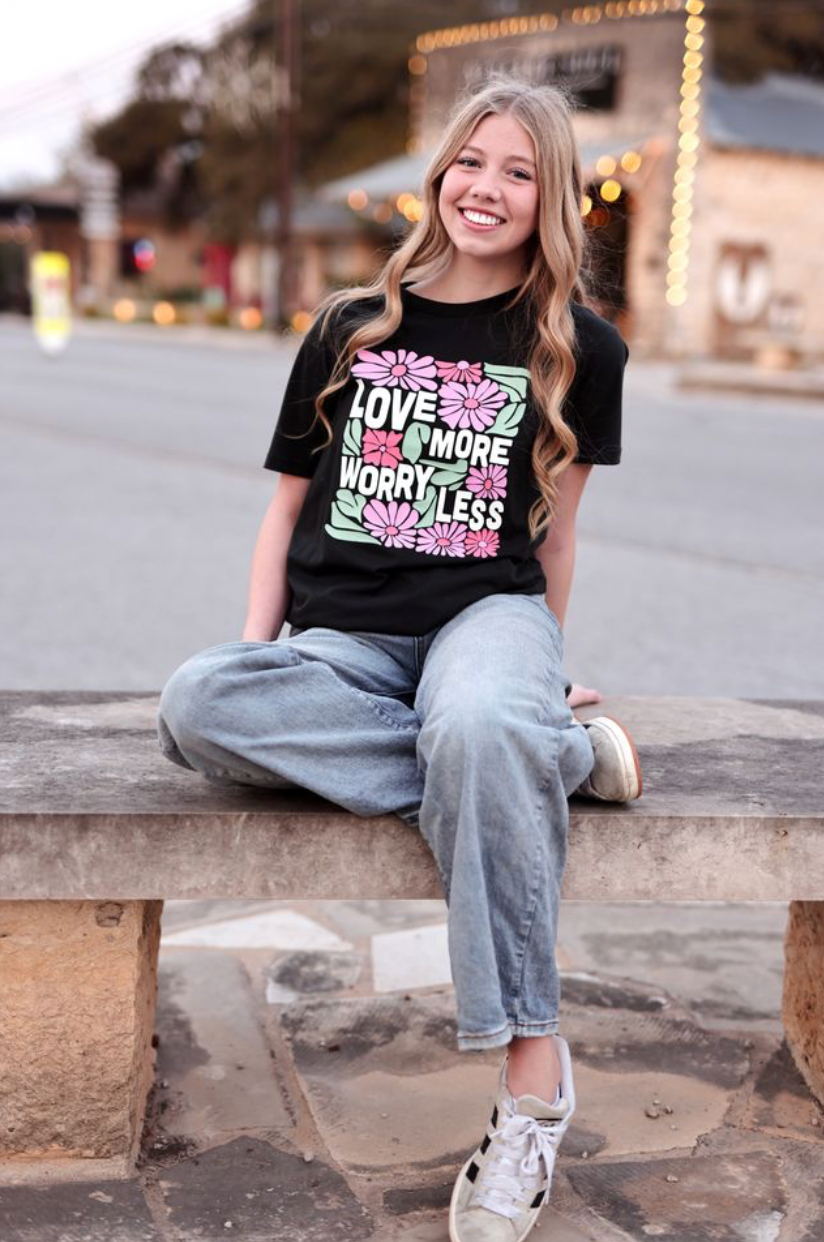 Love More Worry Less (Midnight) - Short Sleeve/Crew