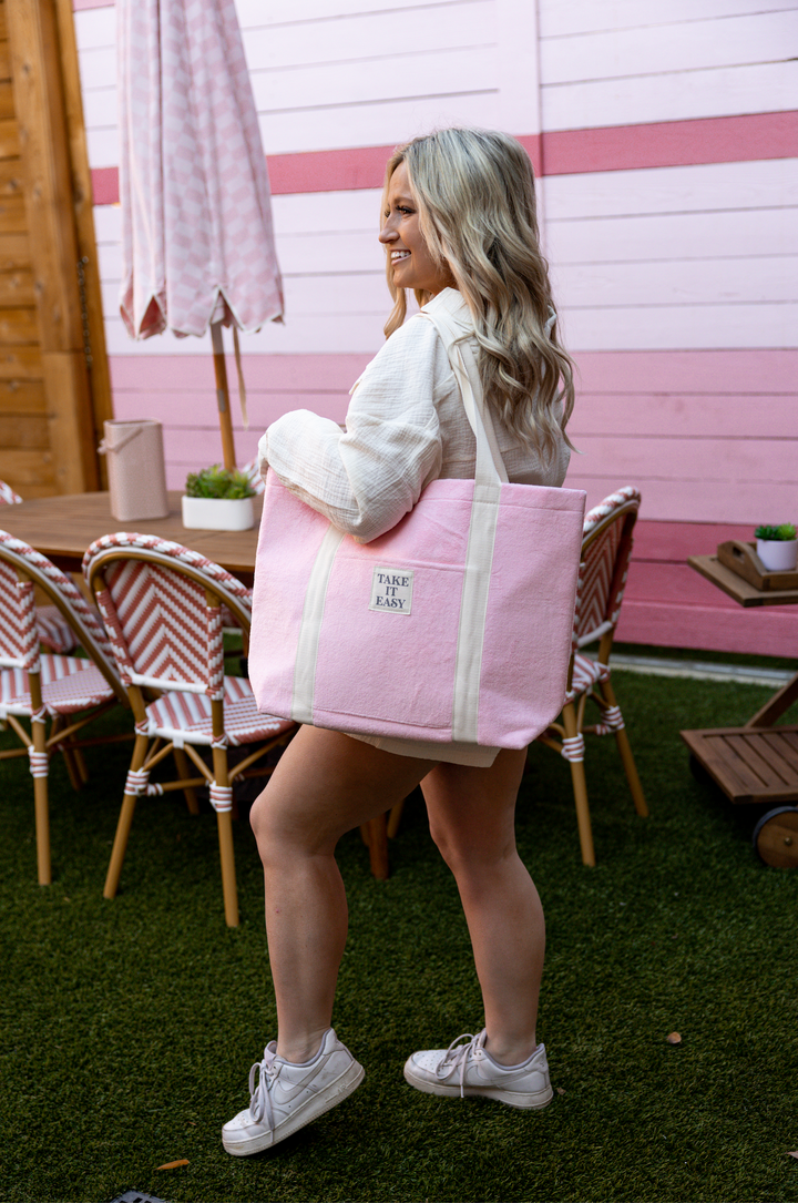 Terry Tote (Blush/Pink) - Take It Easy