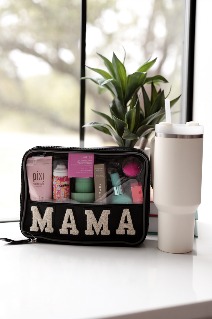 MAMA (Midnight) Oversized Cosmetic Bag