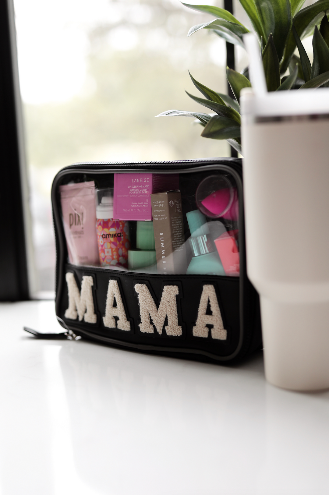 MAMA (Midnight) Oversized Cosmetic Bag