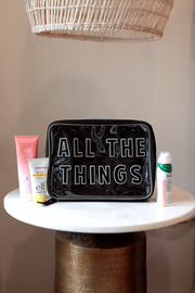 All The Things - Oversized Cosmetic Bag (Midnight/Grey)