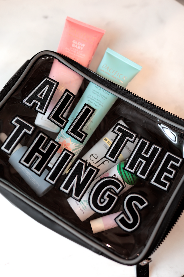 All The Things - Oversized Cosmetic Bag (Midnight/Grey)