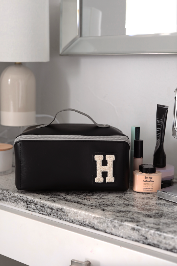 CUSTOM Hold All Makeup Bag (Midnight/Charcoal)