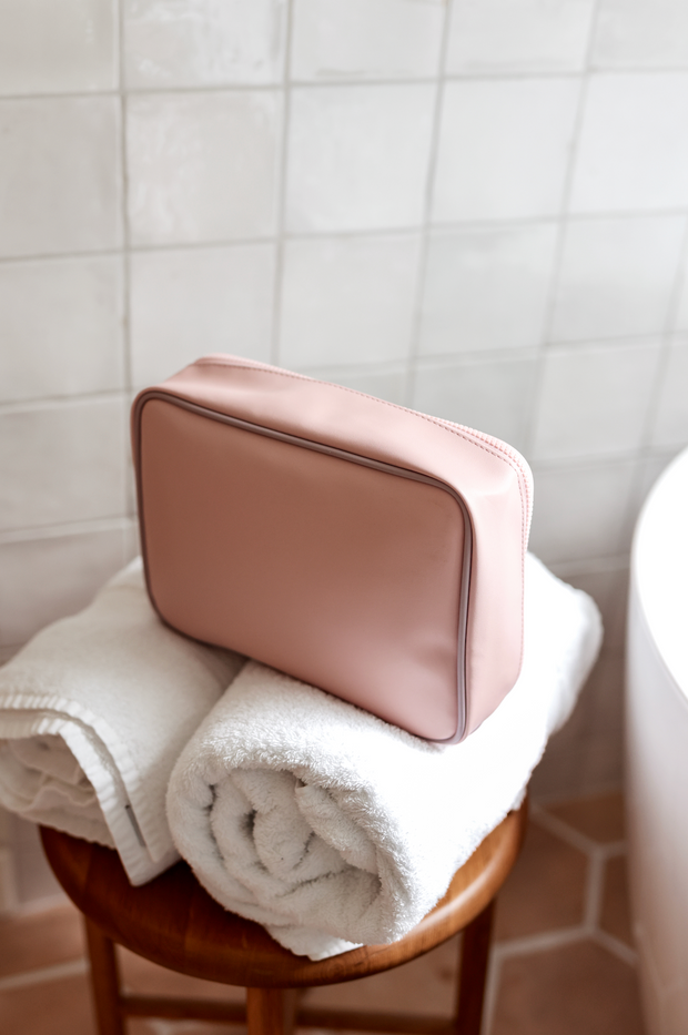 Self Care - Oversized Cosmetic Bag (Blush/Lavender)