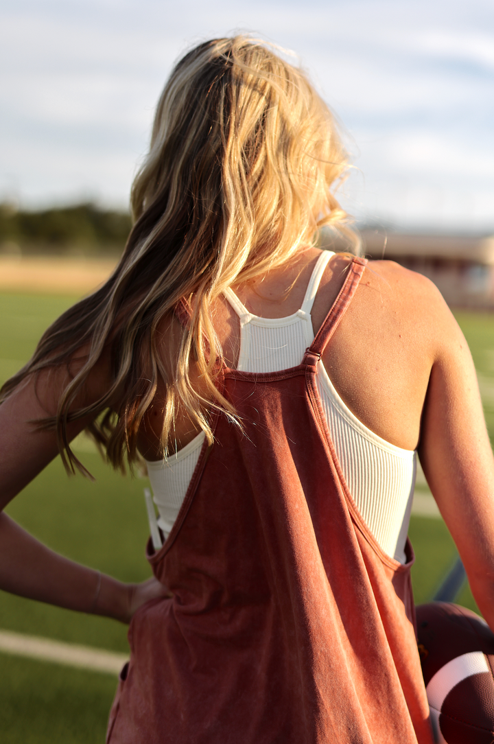 Ready To Play DRESS (Vintage Orange - Acid Wash)