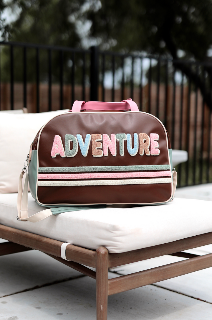 Duffle Bag - Adventure (Espresso/Cream/Sage/Pink)