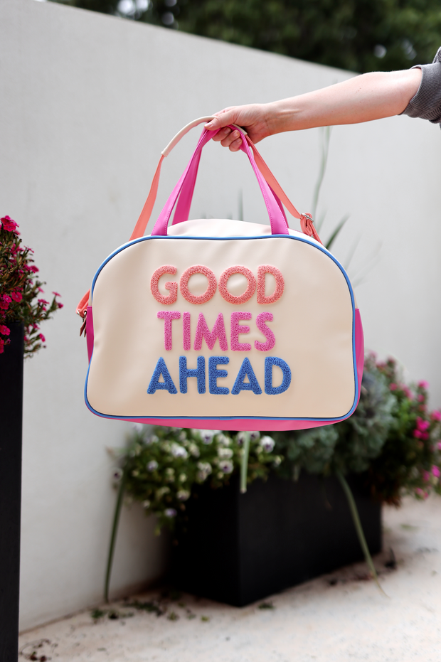 Duffle Bag - Good Times Ahead (Cream/Coral/Pink/Blue)