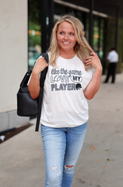 Like The Game Love My Player (Oatmeal Heather) - Short Sleeve/Crew