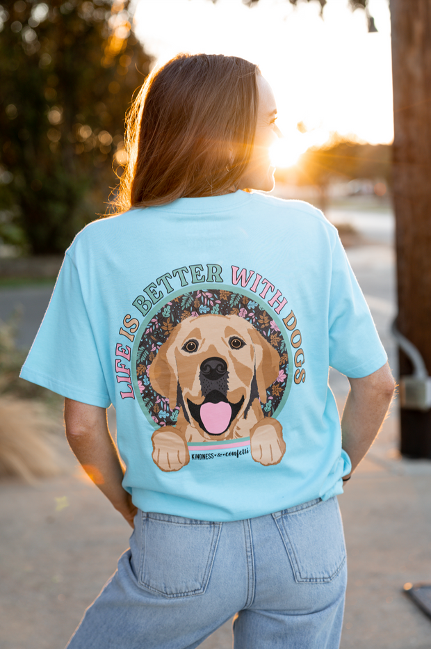 K&C - Life Is Better With Dogs (Royal Heather) - Short Sleeve / Crew