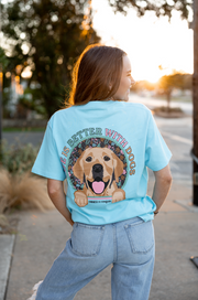 K&C - Life Is Better With Dogs (Royal Heather) - Short Sleeve / Crew