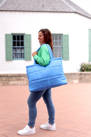 Carry All Puffer Tote - On My Way (Cobalt Blue)