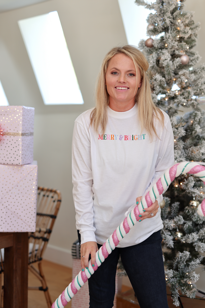 Christmas Party Trees (White) - Long Sleeve/Crew