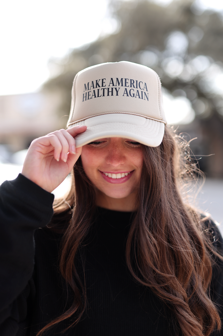 Trucker Hat - Make America Healthy Again (Tan)