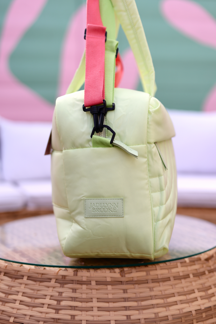 Modern Puffer Quilted Duffle -(Lime)