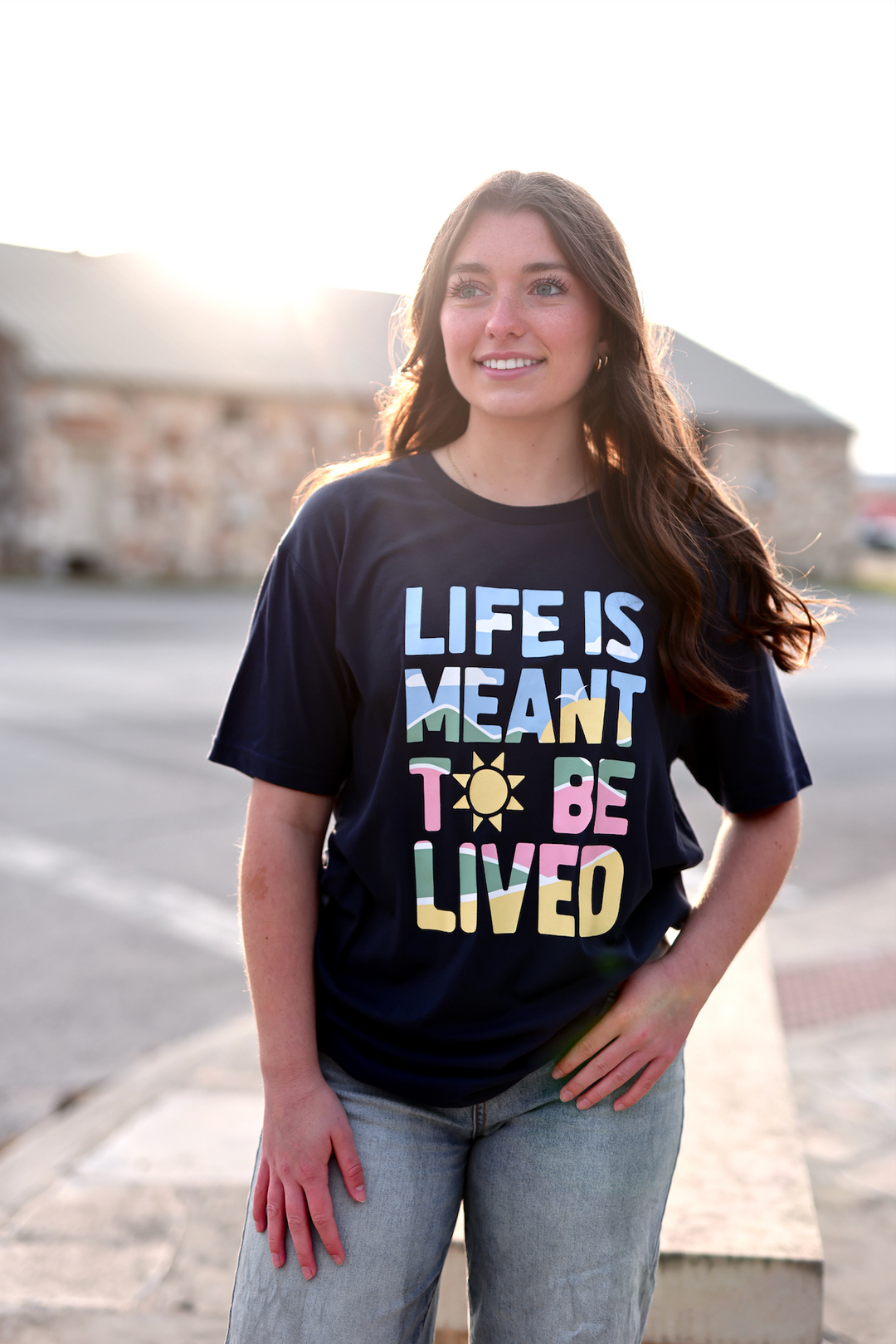 K&C - Life Is Meant To Be Lived (Athletic Navy) - Short Sleeve/Crew