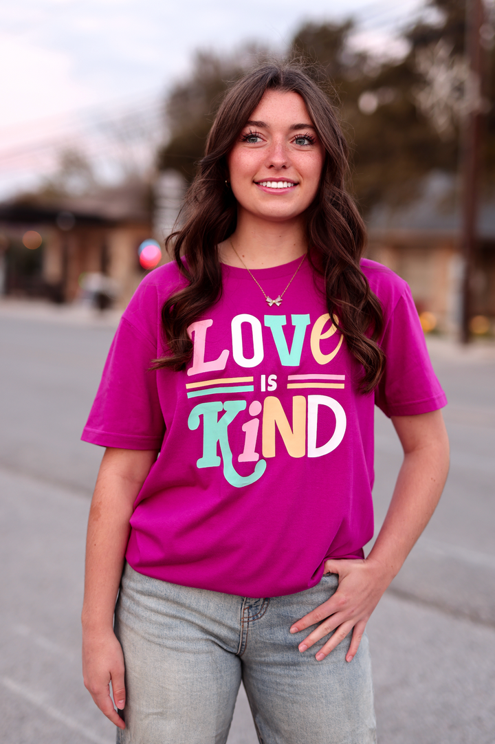 Love Is Kind (Berry) - Short Sleeve/Crew