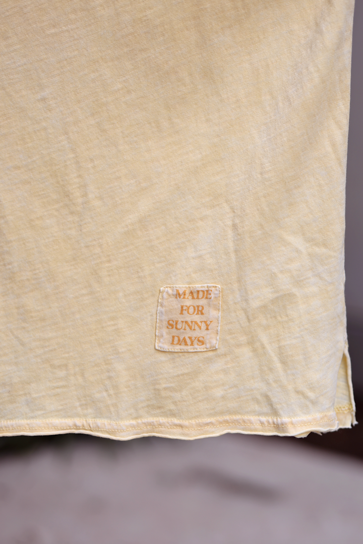 Not So Basic Mineral Wash Tee - Made For Sunny Days (Sunshine Yellow)