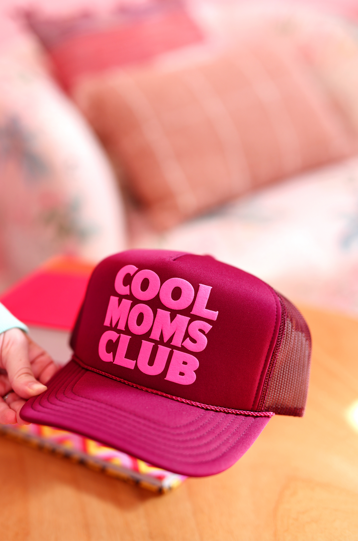 Trucker Hat - Cool Moms Club (Maroon)